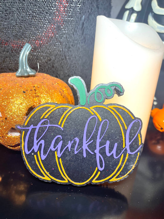 Purple thankful pumpkin