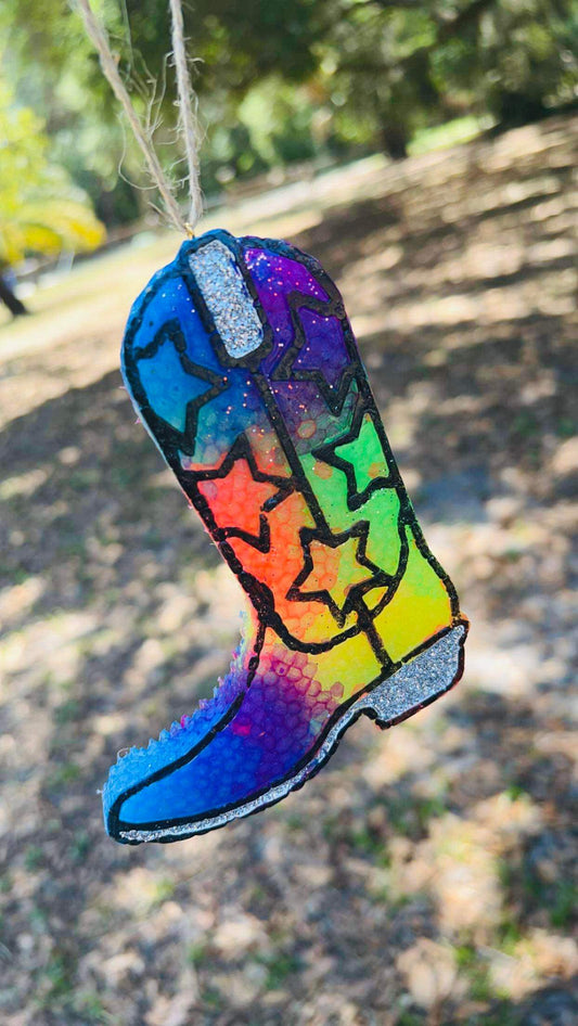 Tie dye boot