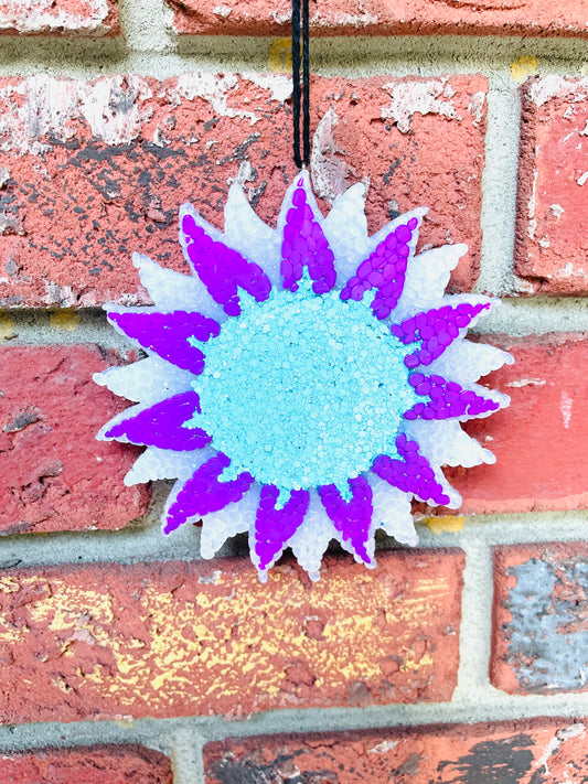 Purple and blue sunflower