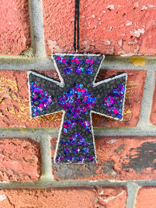 Purple chunky cross