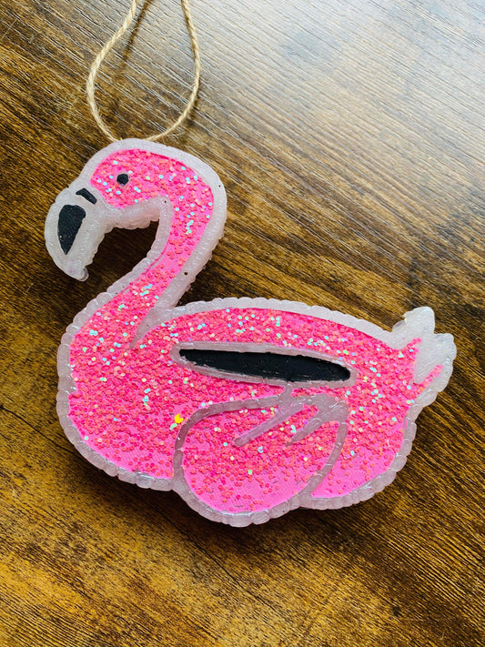 Pink flamingo floater