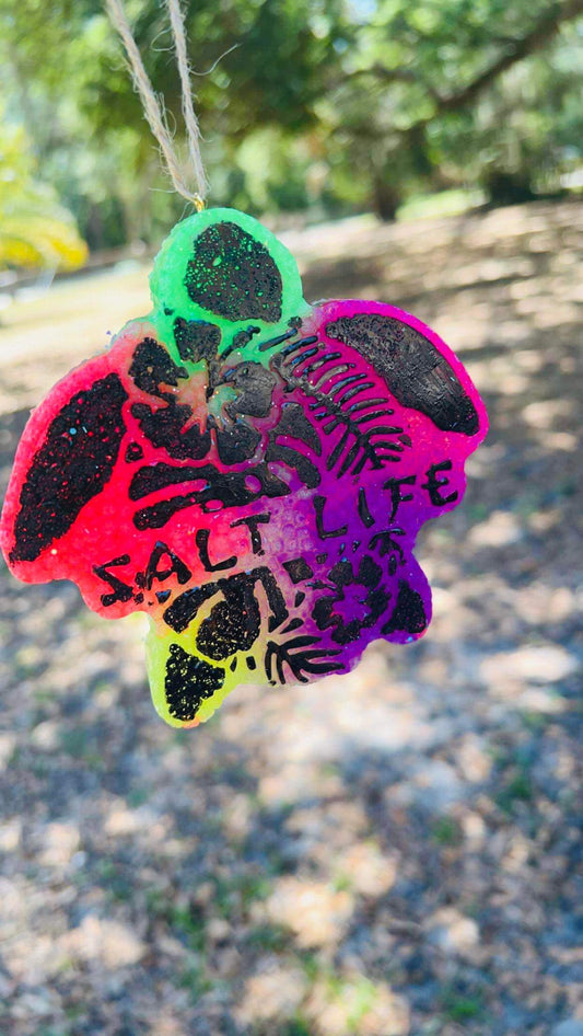 Rainbow salt life turtle