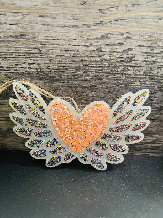 Shimmer heart wings