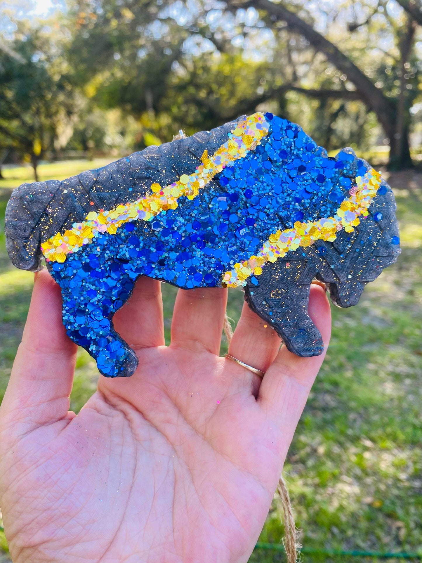 Blue gold geode Buffalo