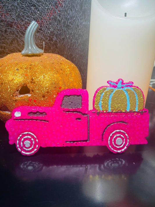 Pink and gold truck