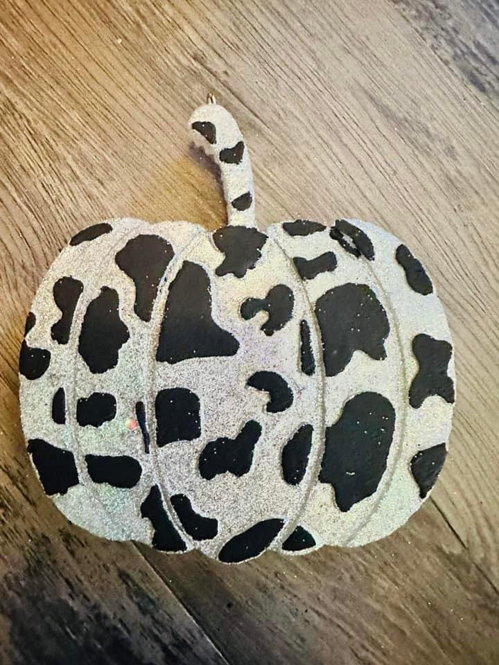 Silver cowprint pumpkin