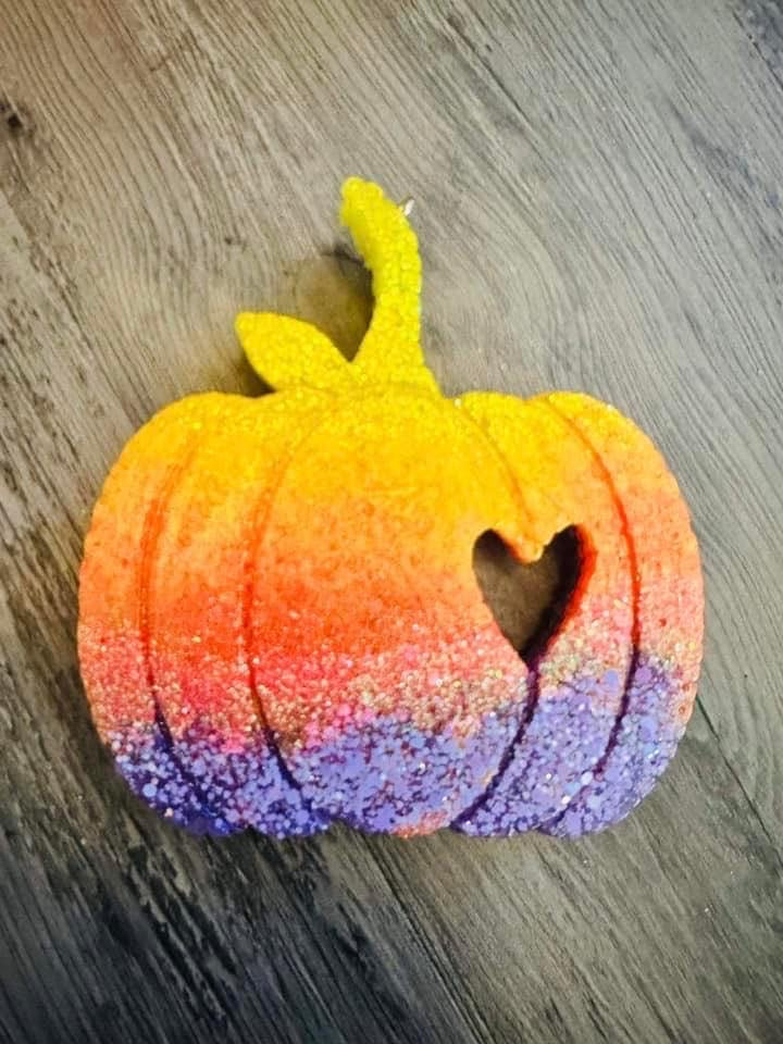 Ombre heart pumpkin