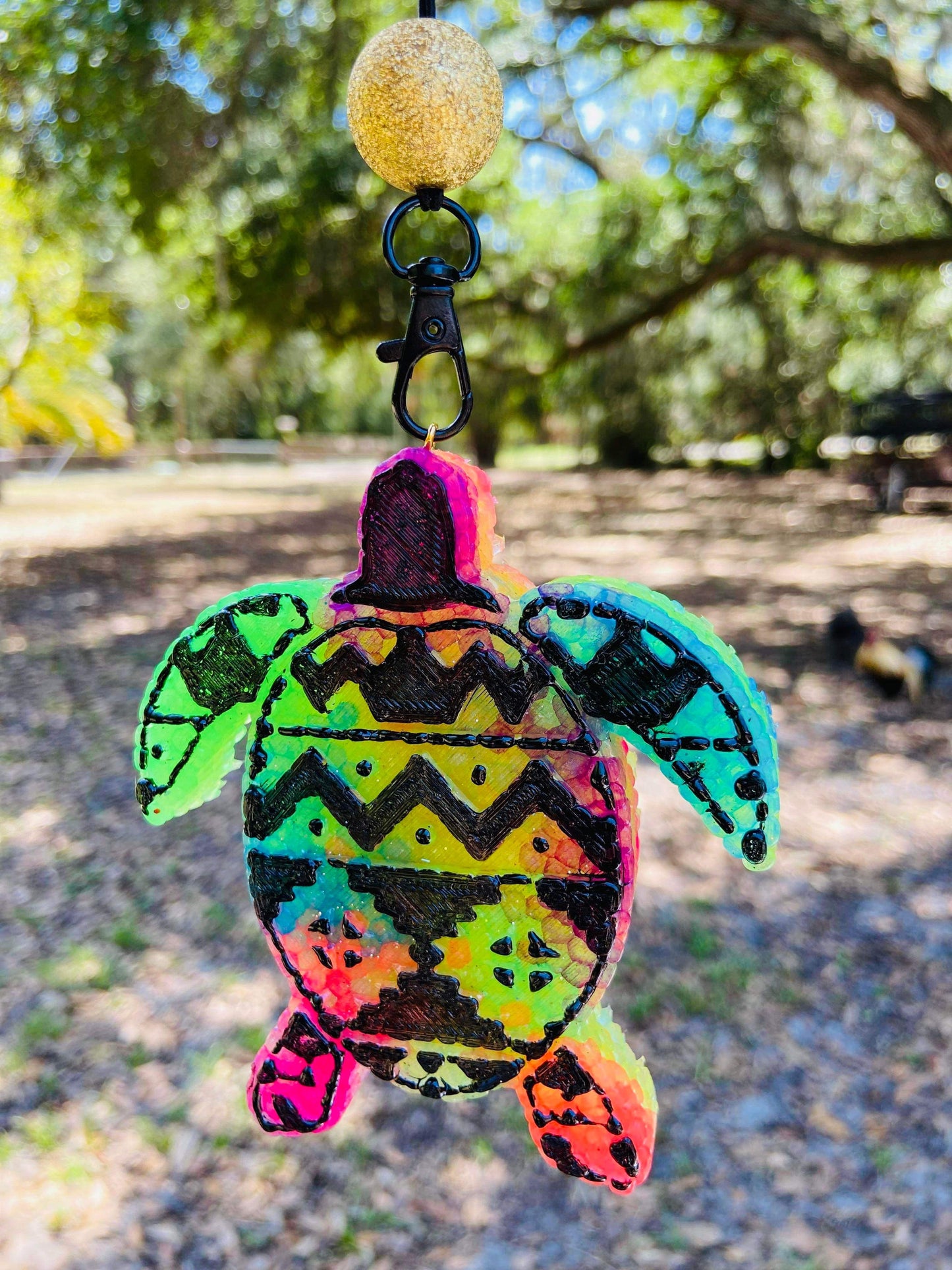 Tie dye aztec turtle