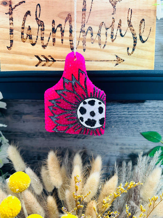 Hot pink Cowtag